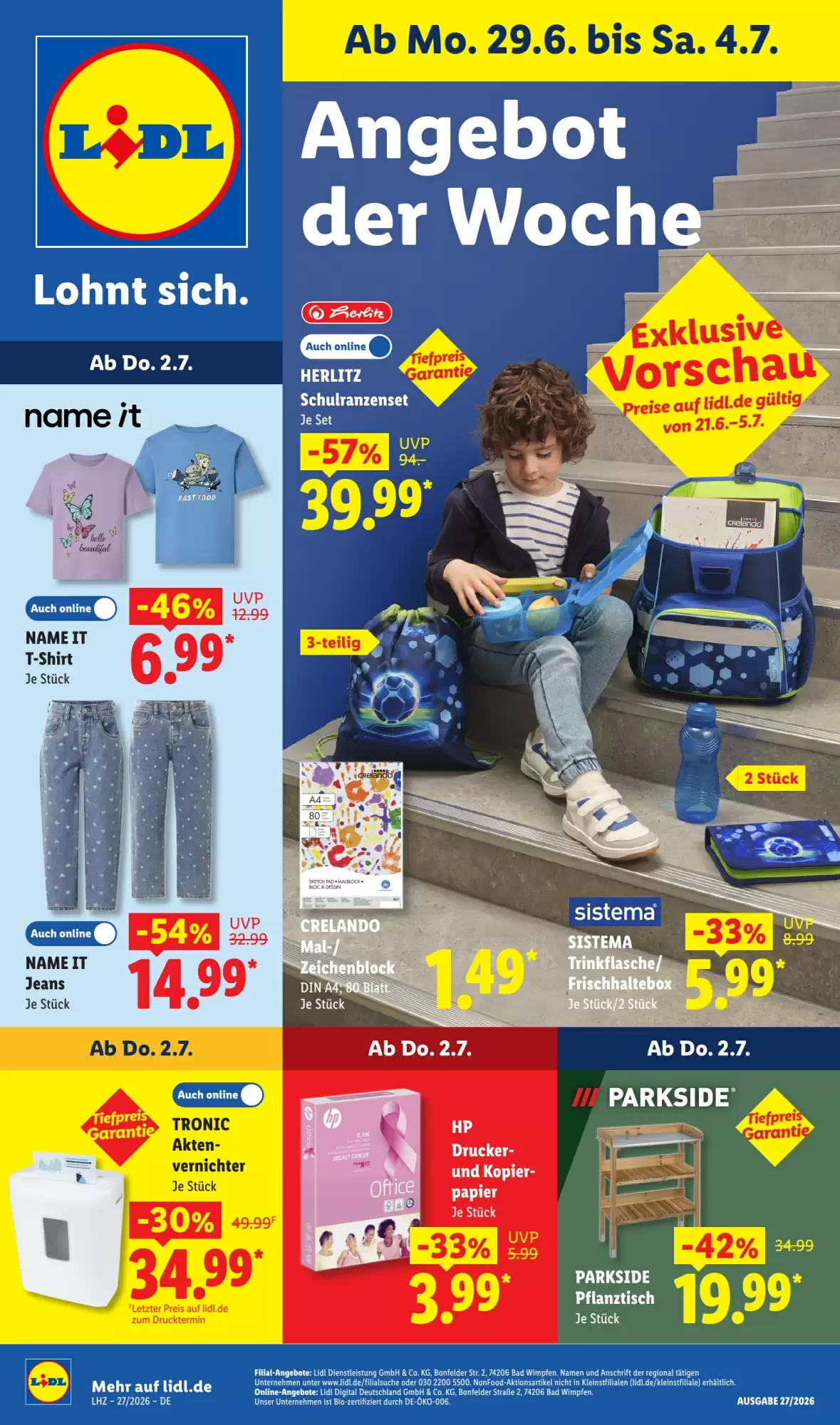Lidl Prospekt ab 15.06 & ab 22.06.2026 nächste woche - Bild 1 ab 29.06.2026