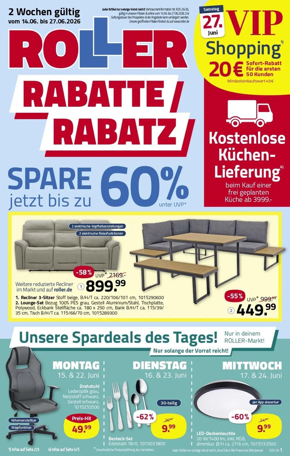 Roller Prospekt ab 15.06 & ab 22.06.2026 nächste woche - Bild 1 ab 15.06.2026