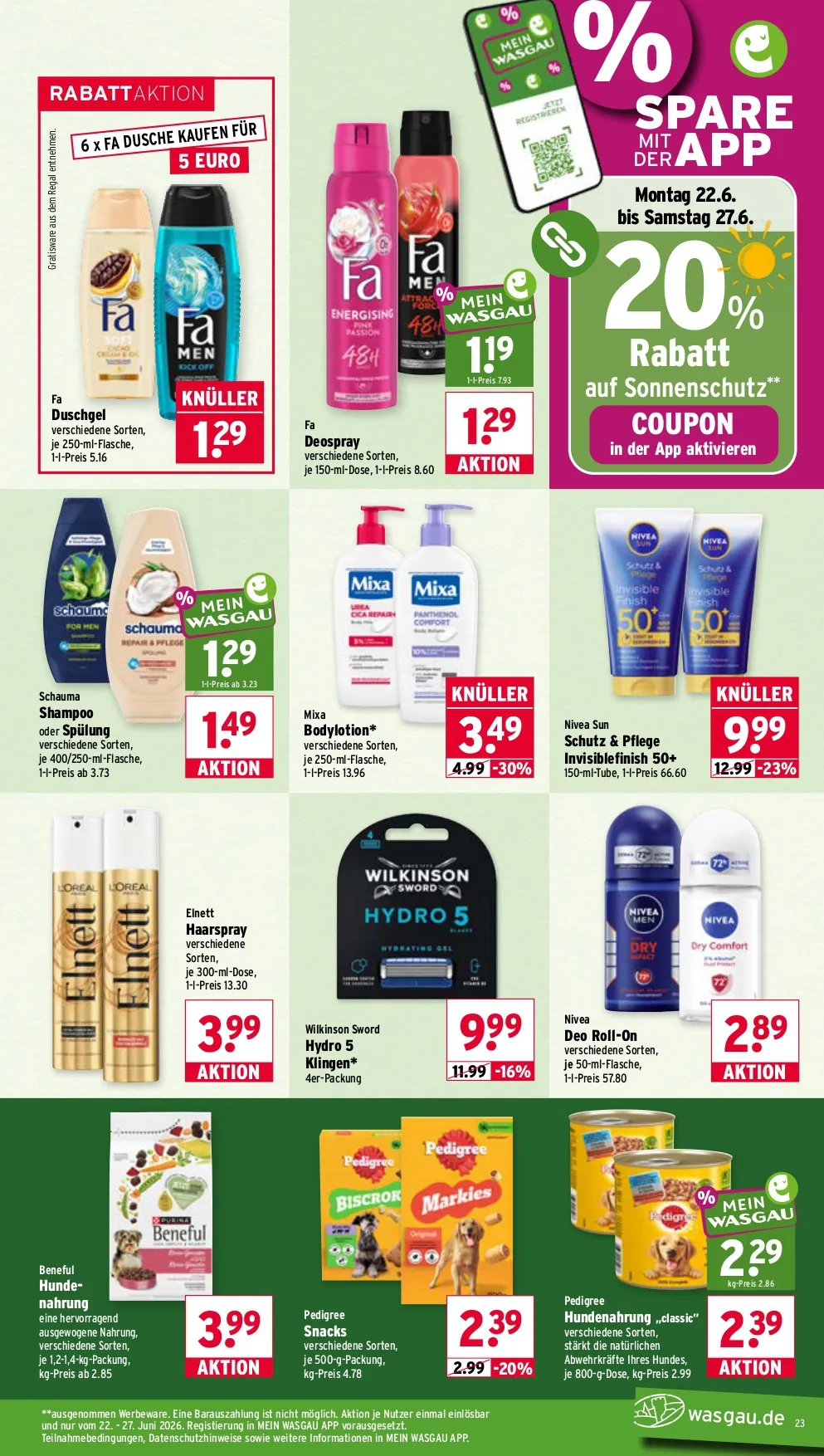 Wasgau Prospekt ab 15.06 & ab 22.06.2026 nächste woche - Bild 1 ab 22.06.2026