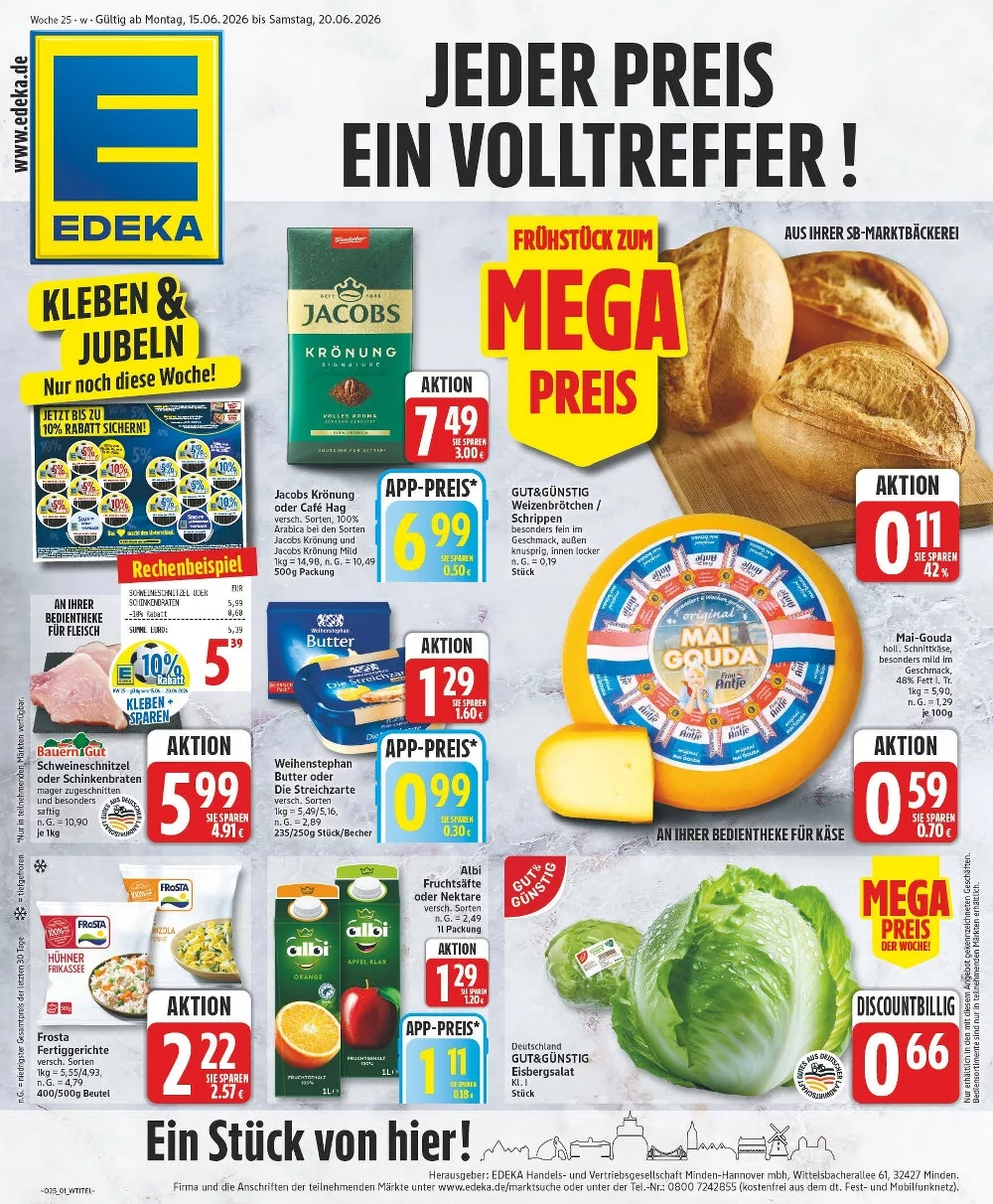 Edeka Prospekt ab 15.06.2026 diese & nächste woche - Bild 1 ab 15.06.2026