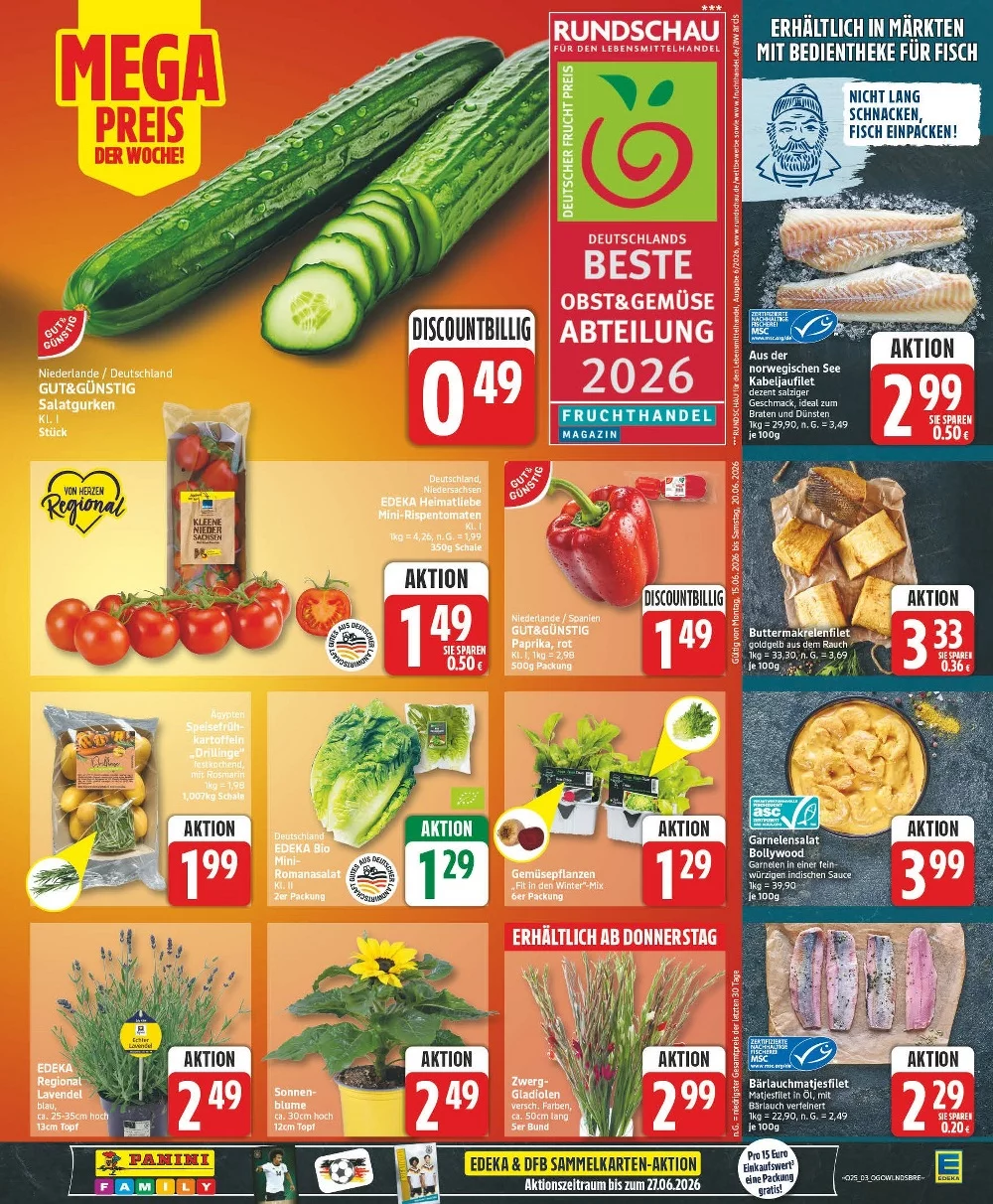 Edeka Prospekt ab 15.06.2026 diese & nächste woche - Bild 1 ab 15.06.2026