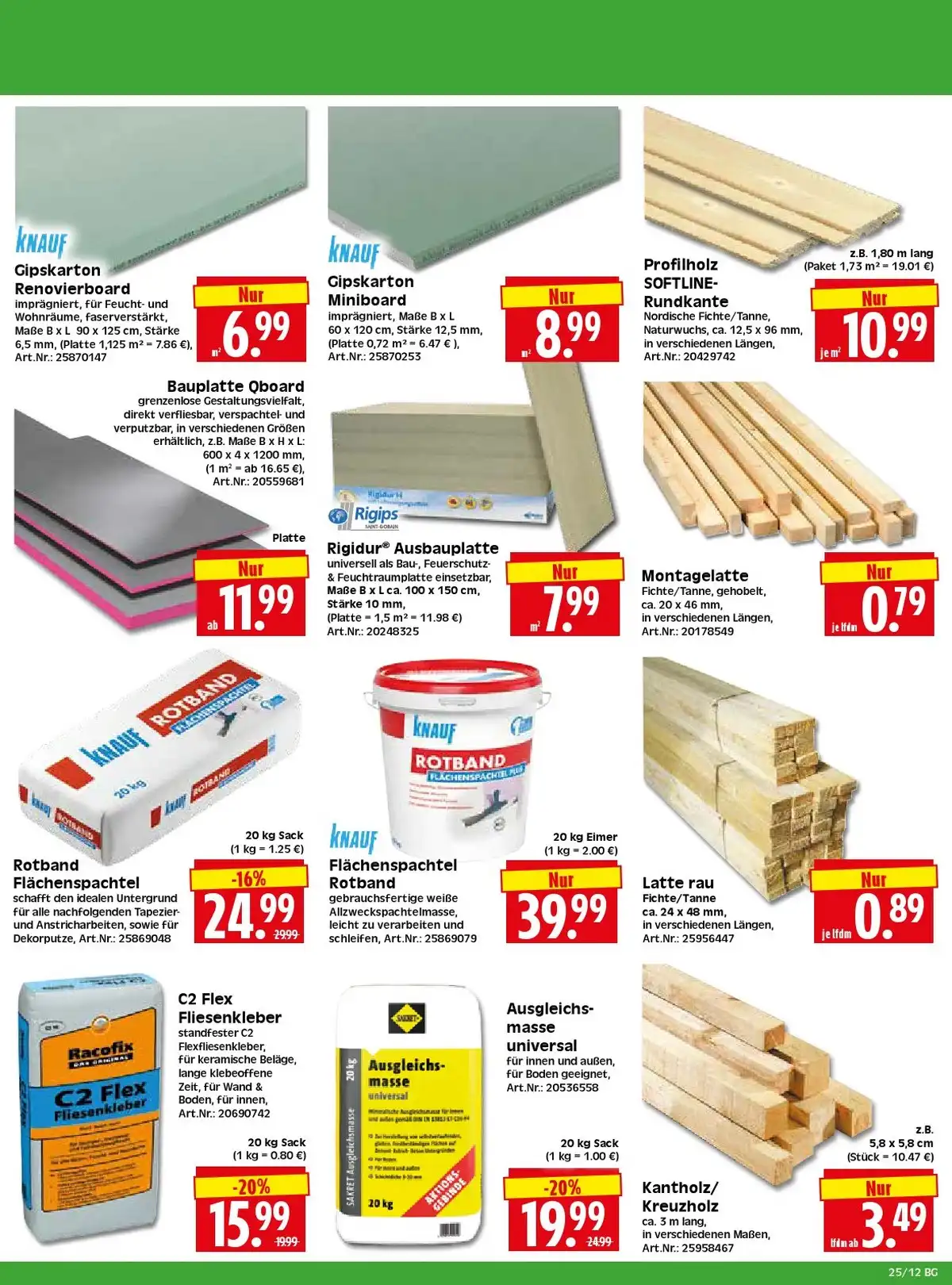 Baumarkt ab 15.06