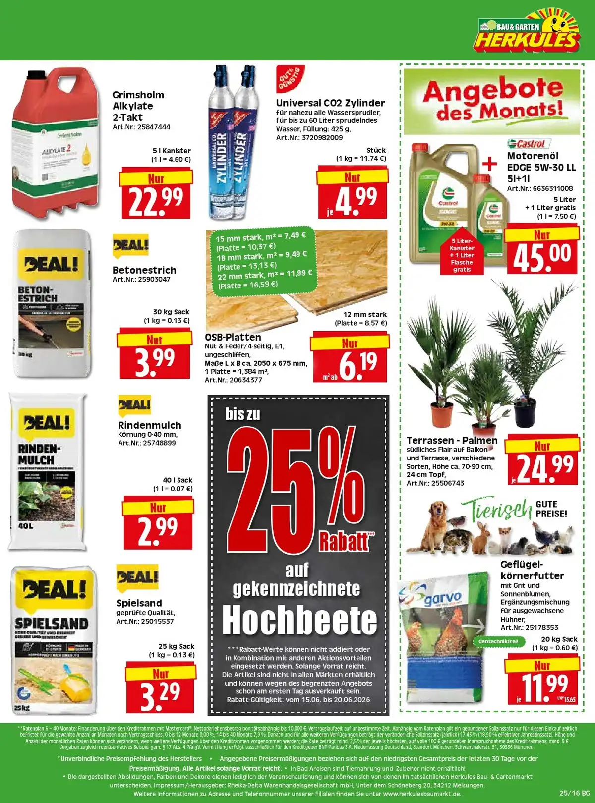 Baumarkt ab 15.06