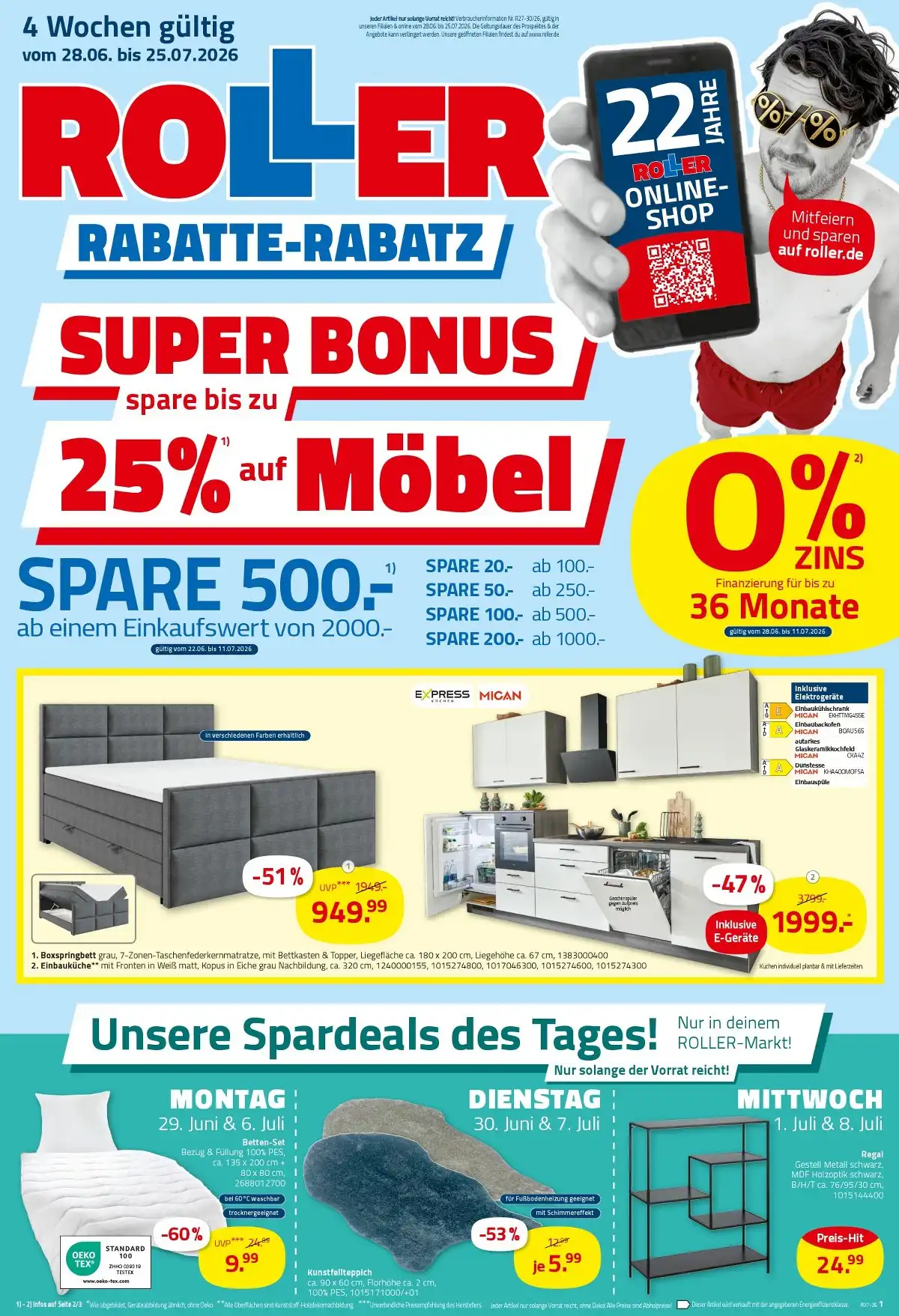 Roller Prospekt ab 20.07.2026 nächste woche - Bild 1 ab 28.06.2026
