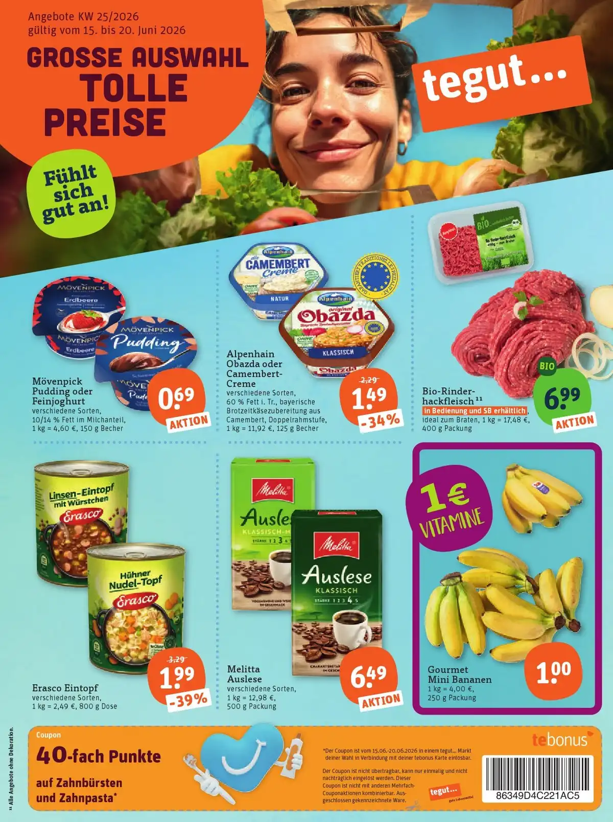 Tegut Prospekt ab 15.06.2026 diese & nächste woche - Bild 1 ab 15.06.2026
