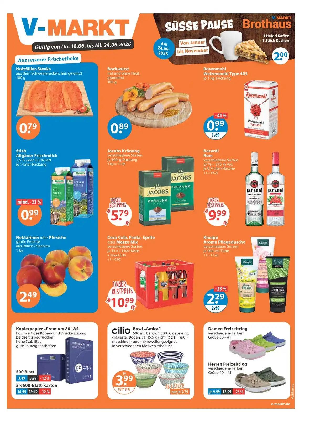 V-Markt Prospekt ab 11.06. & ab 18.06.2026 nächste woche - Bild 1 ab 18.06.2026