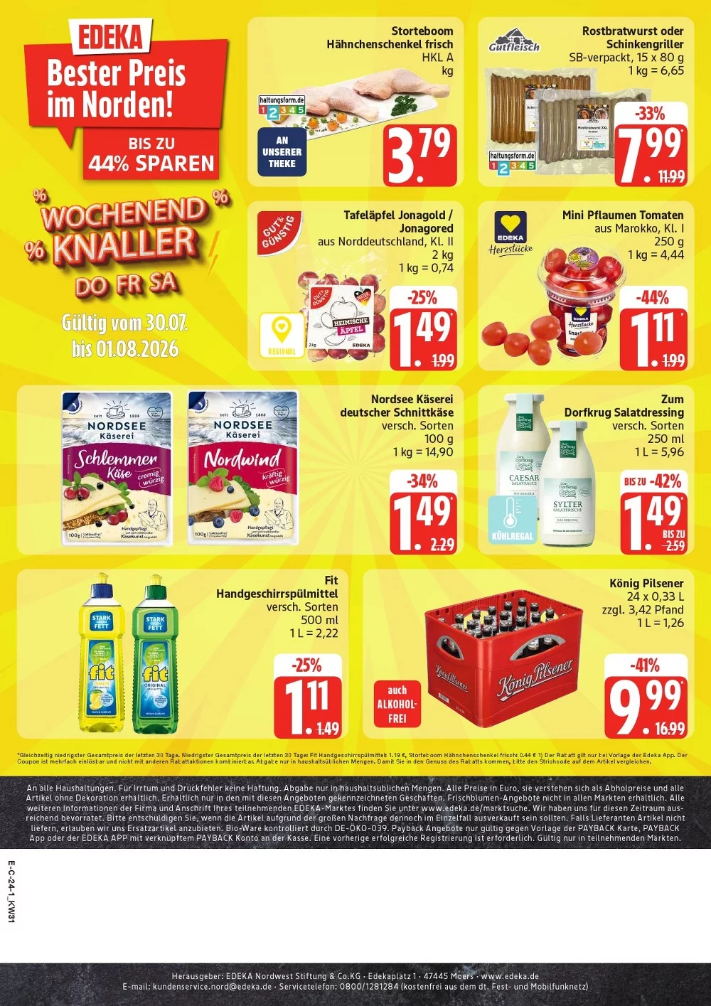 Edeka Prospekt ab 27.07 & ab 03.08.2026 nächste woche - Bild 1 Nord ab 27.07.2026