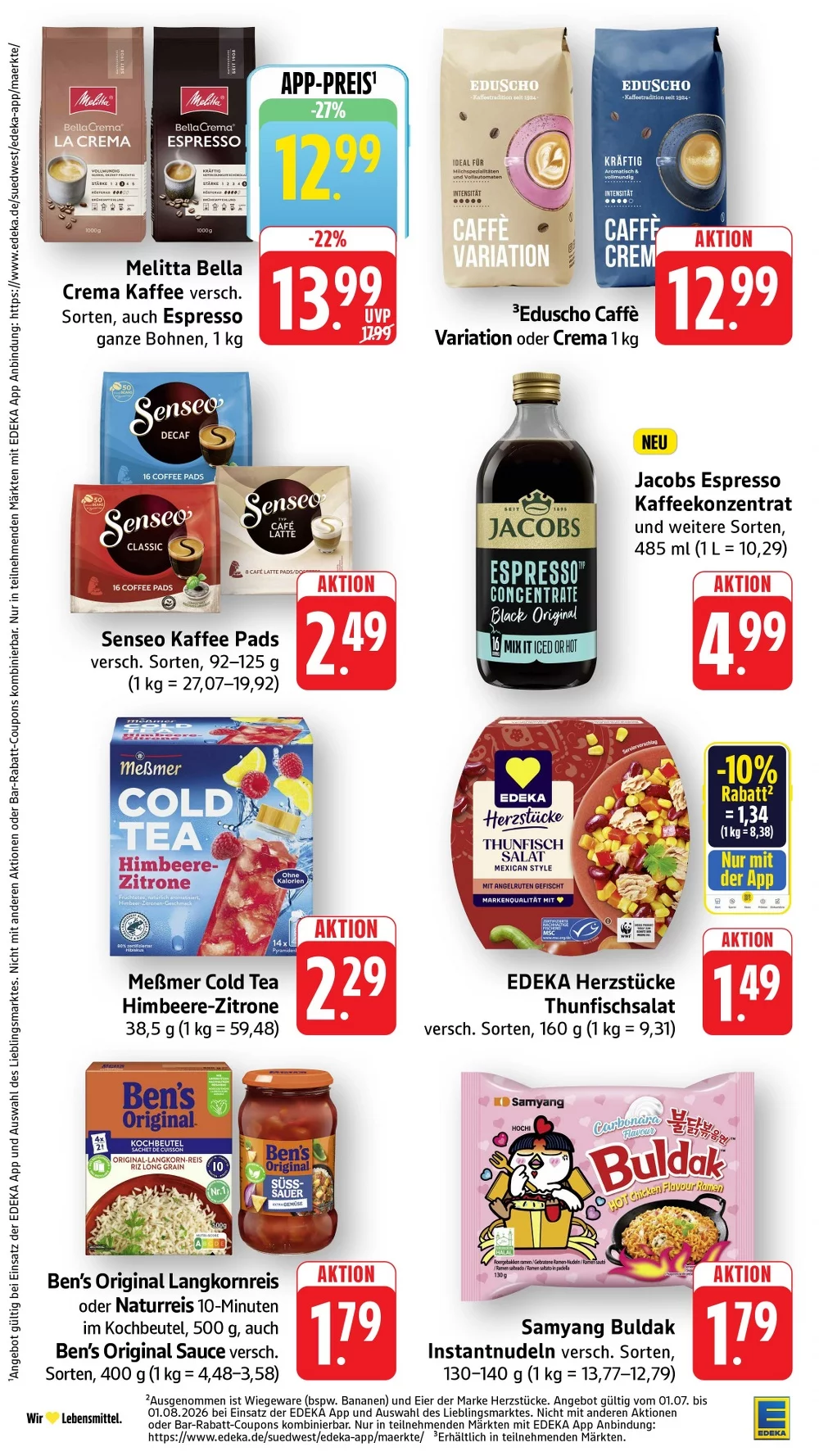Edeka Prospekt ab 27.07 & ab 03.08.2026 nächste woche - Bild 3 Südwest ab 27.07