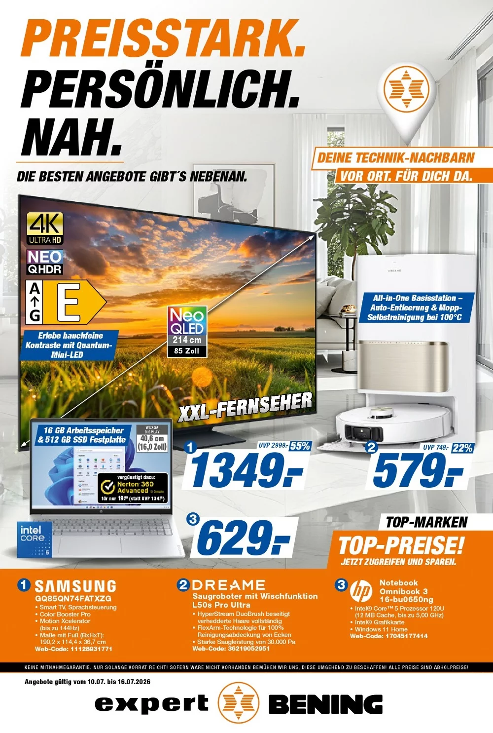 Expert Prospekt ab 10.07.2026 diese & nächste woche - Bild 1 Bening