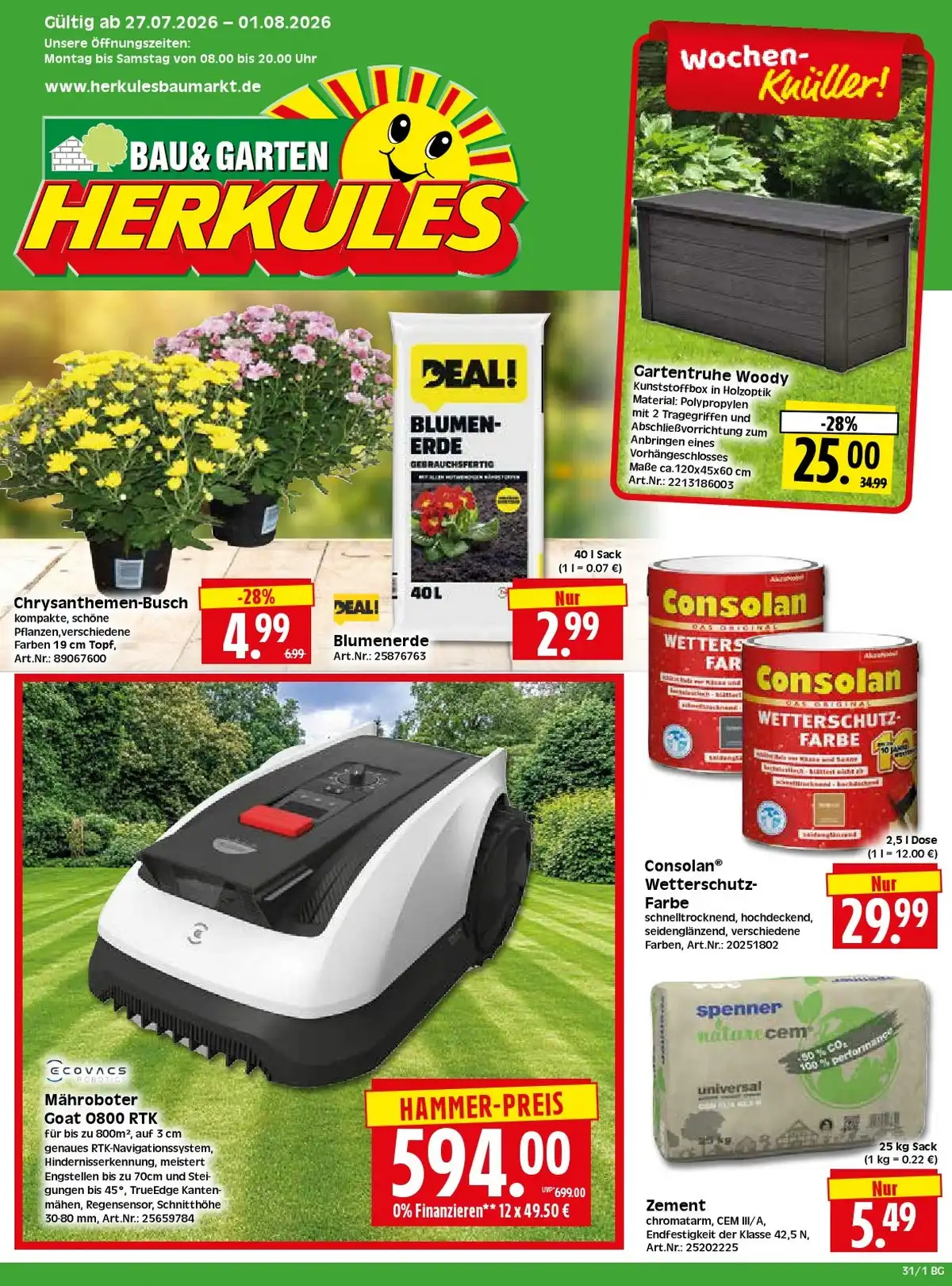 Baumarkt ab 27.07.2026