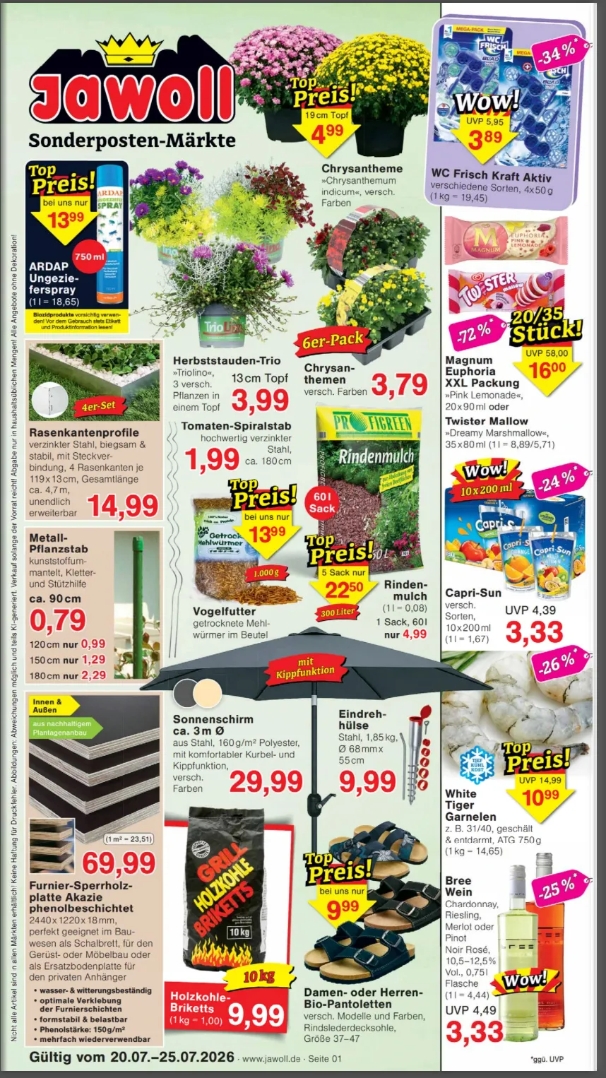 Jawoll Prospekt ab 27.07 & ab 03.08.2026 nächste woche - Bild 1 ab 20.07.2026