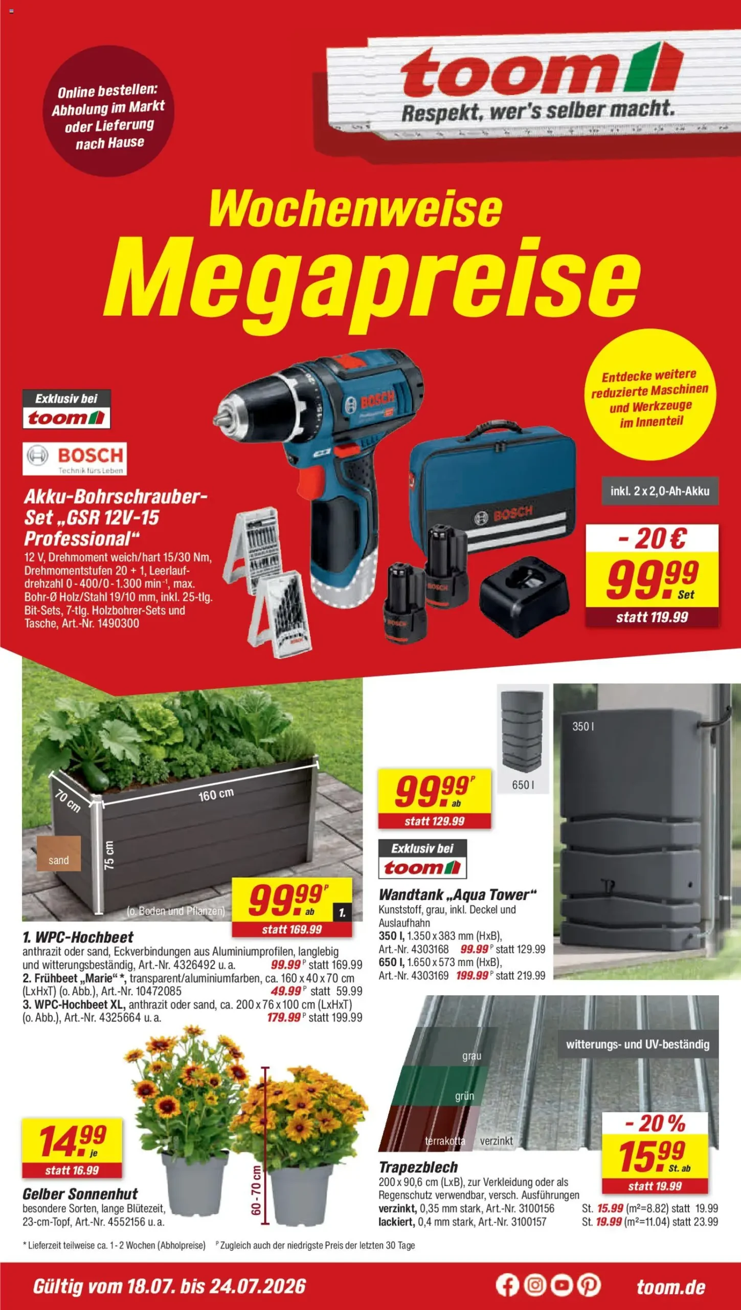 Toom Baumarkt Prospekt ab 18.07.2026 nächste woche - Bild 1 ab 18.07.2026