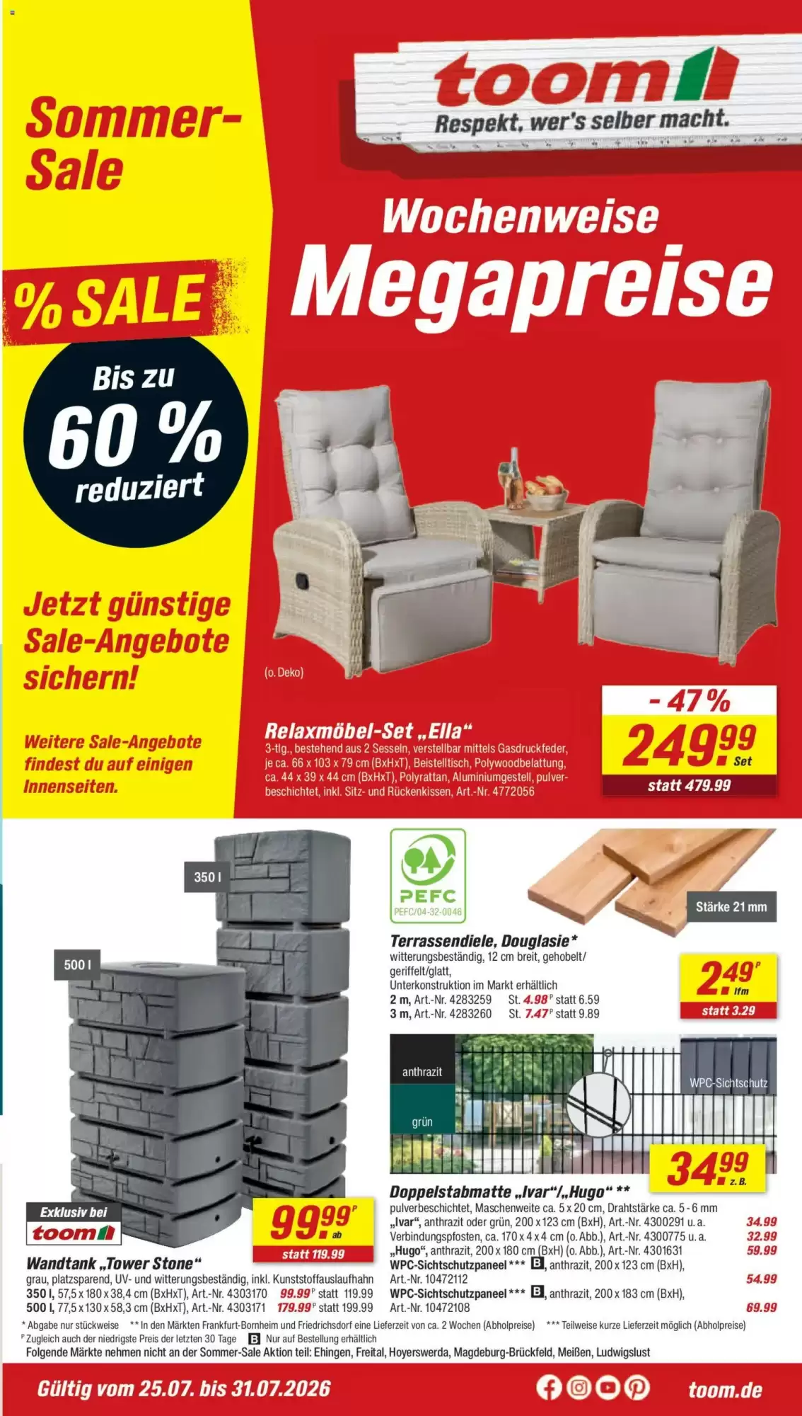 Toom Baumarkt Prospekt ab 25.07.2026 nächste woche - Bild 1 ab 25.07.2026