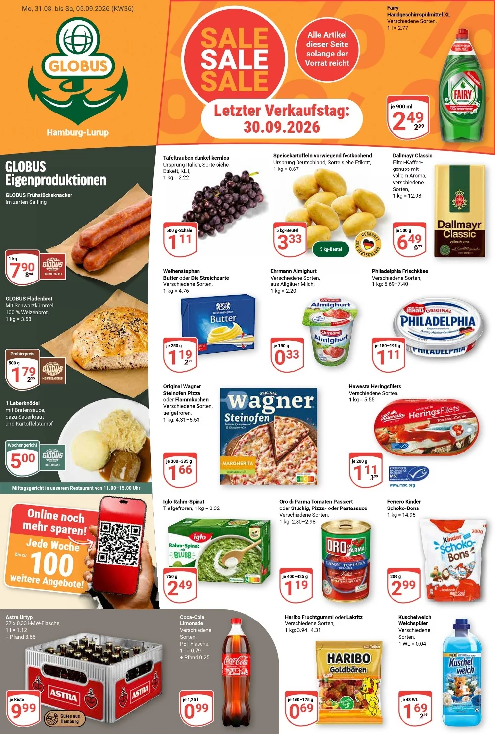 Globus Prospekt ab 31.08.2026 bis 05.09.2026
