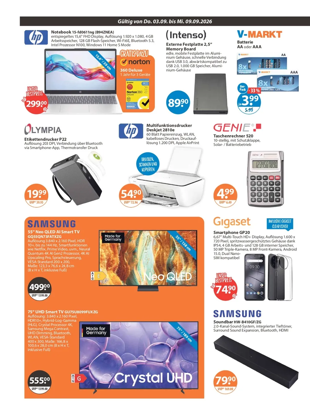 V-Markt Prospekt ab 03.09.2026 bis 09.09.2026 - Seite 20