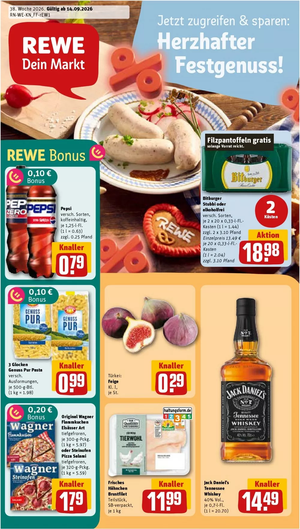Rewe Prospekt ab 14.09.2026 diese & nächste woche - Bild 1 ab 14.09.2026